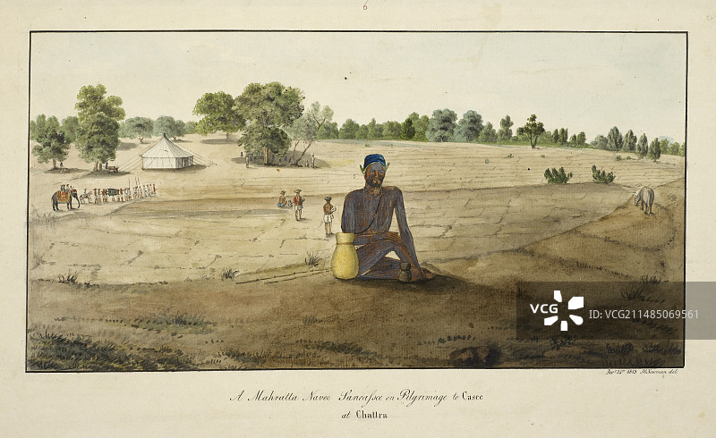 前往贝拿勒斯的马拉塔禁欲者图片素材