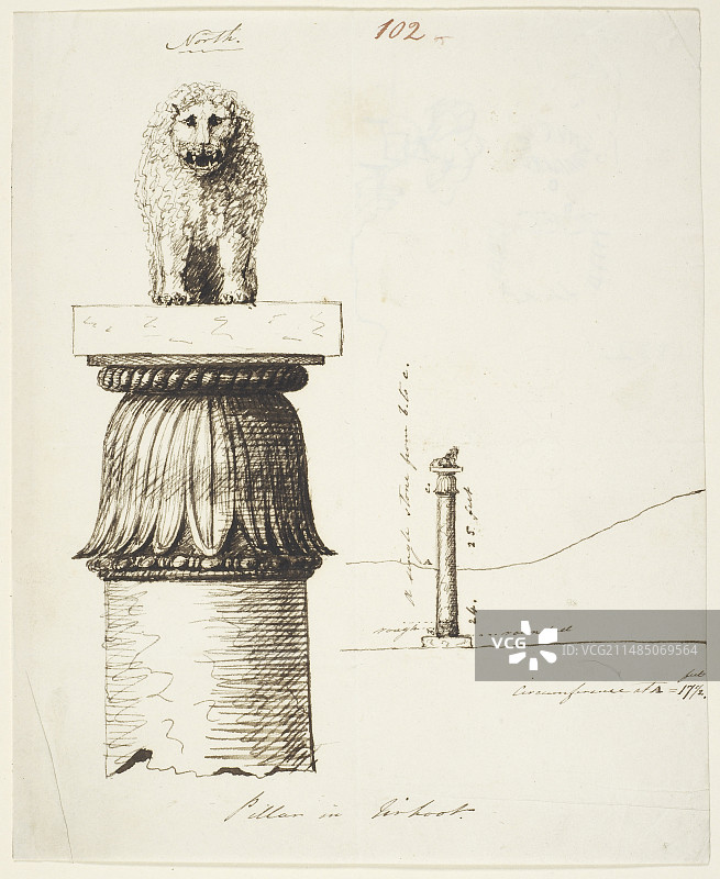 巴萨尔狮子柱柱头图片素材