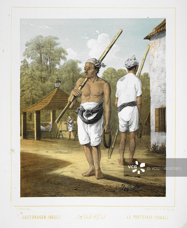 两名搬运工图片素材