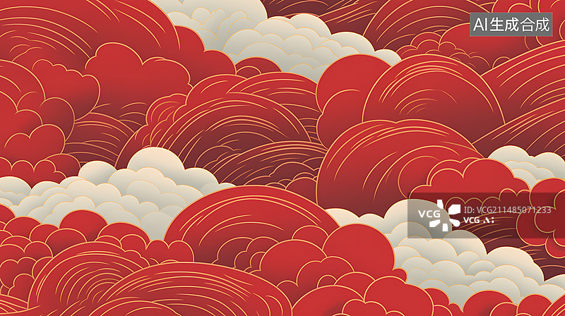 【AI数字艺术】祥云背景图片素材