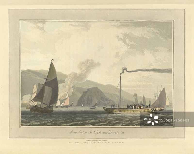 克莱德河上的蒸汽船图片素材