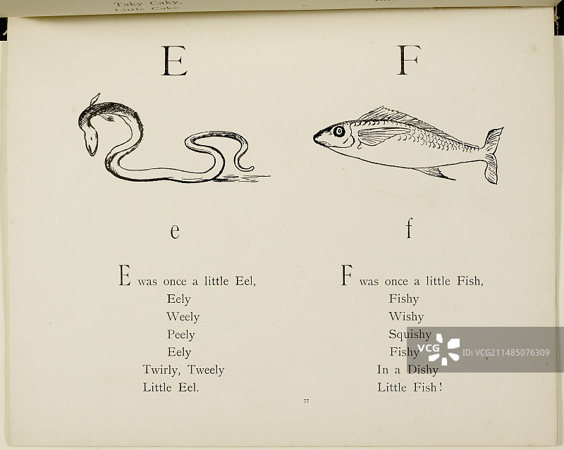 爱德华·李尔的荒诞字母表图片素材