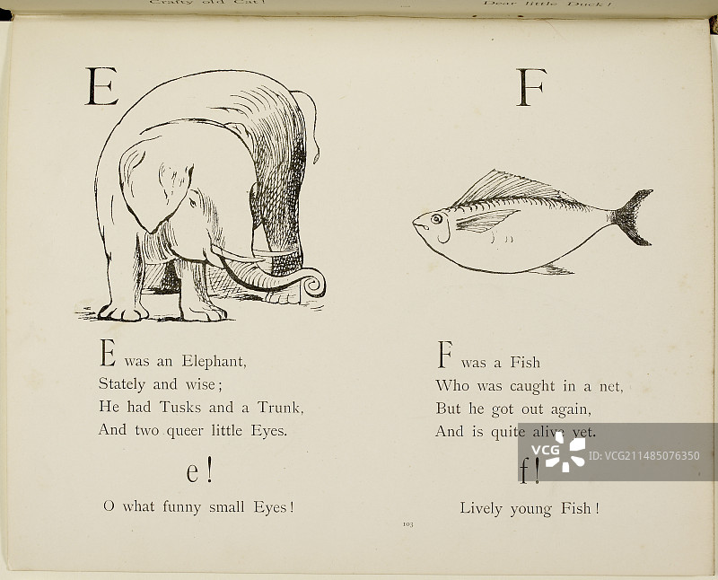 爱德华·李尔的荒诞字母表图片素材