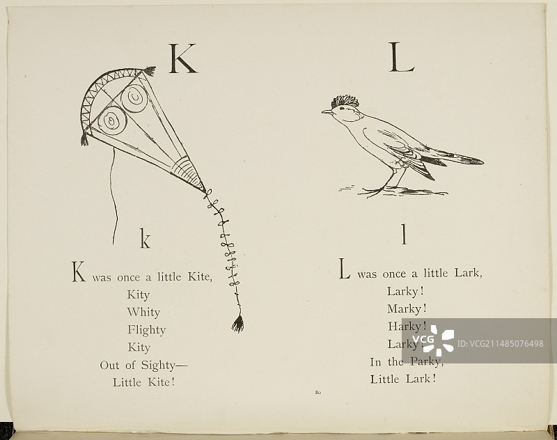 爱德华·李尔的荒诞字母表图片素材