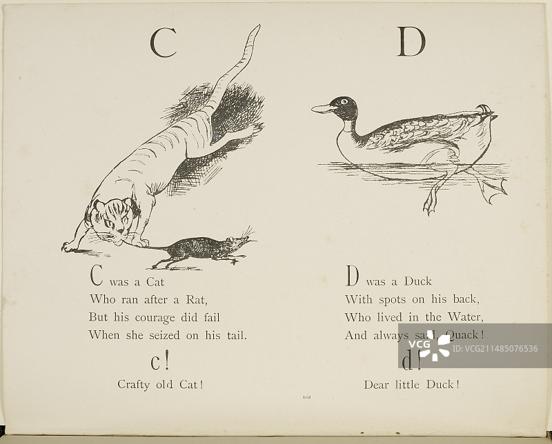 爱德华·李尔的荒诞字母表图片素材
