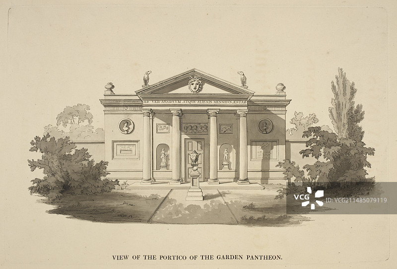 古典风格建筑插画图片素材