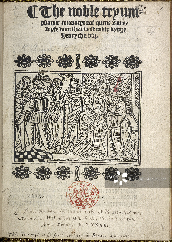 安妮·博林加冕图片素材