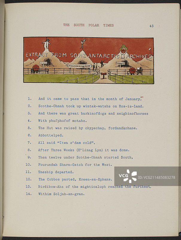 南极时报插图图片素材