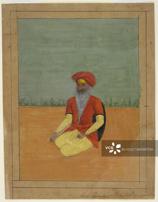 锡克教徒跪着图片素材