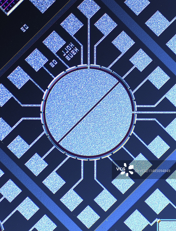 微芯片表面光显微照片图片素材