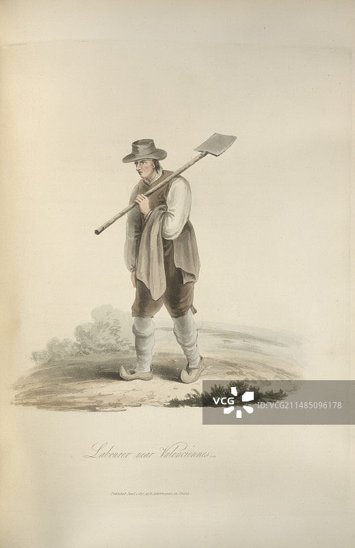 瓦朗谢讷附近的工人图片素材