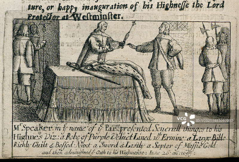 奥利弗·克伦威尔的复职图片素材