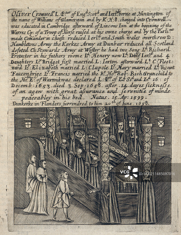 奥利弗·克伦威尔的雕像图片素材