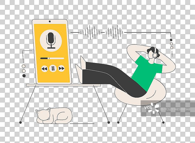 收听播客抽象概念图片素材