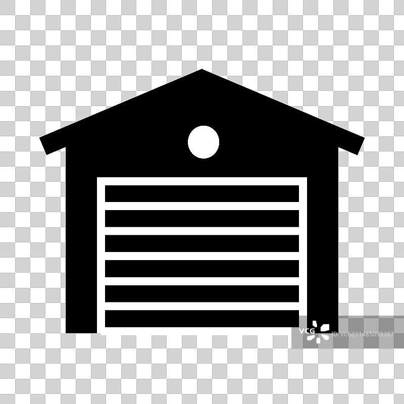 白色背景上的车库图标图片素材