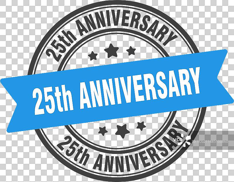 25周年纪念印章标签图片素材