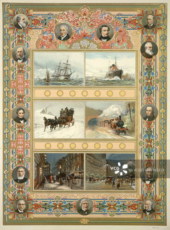 维多利亚时代的成功男士图片素材