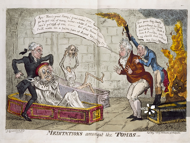 查理一世棺材开启图片素材