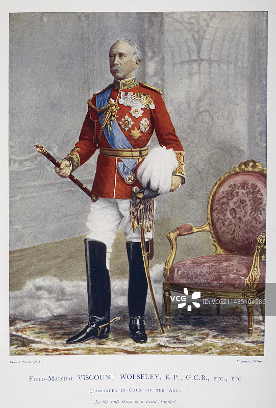 陆军元帅沃尔斯利子爵图片素材