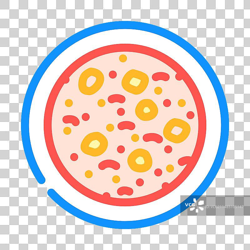 墨西哥风味牛肚汤彩色图标图片素材