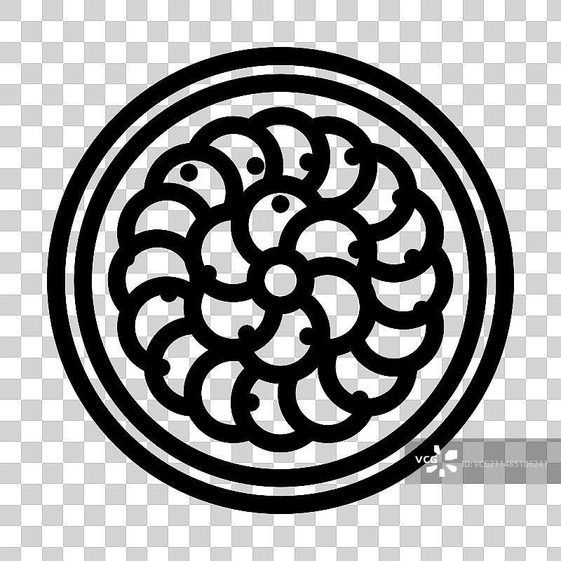 法式料理蔬菜杂烩线稿图标图片素材