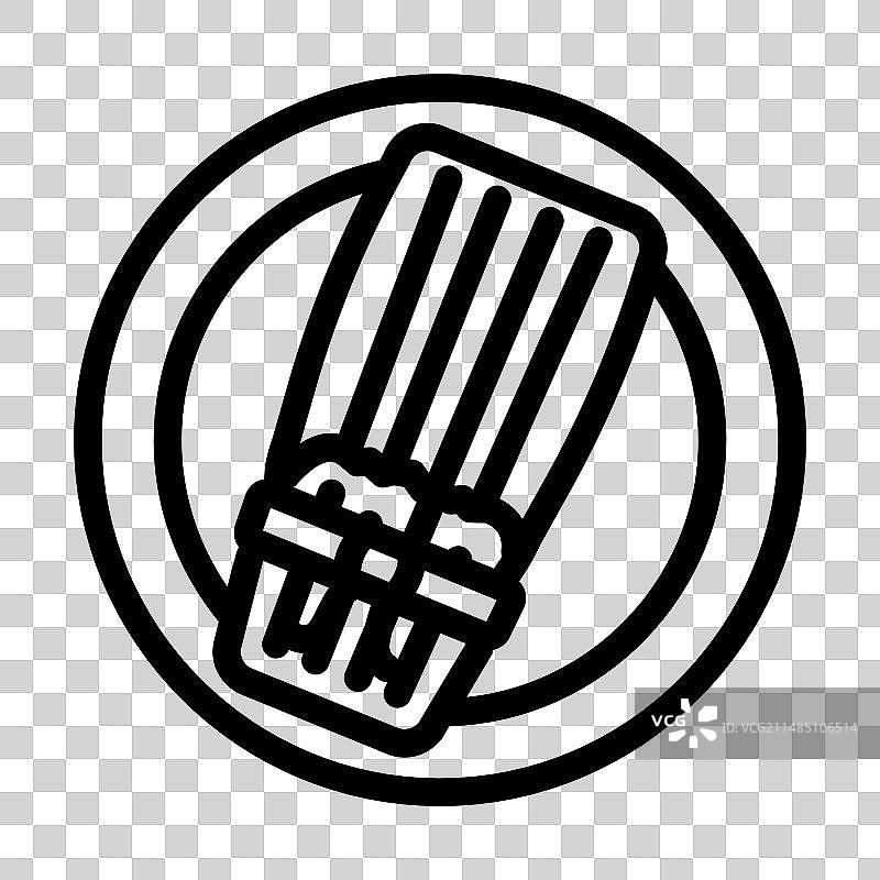 墨西哥玉米粉蒸肉美食线性图标图片素材