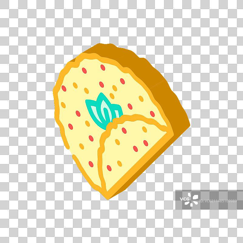 土耳其薄面饼美食2.5D图标图片素材