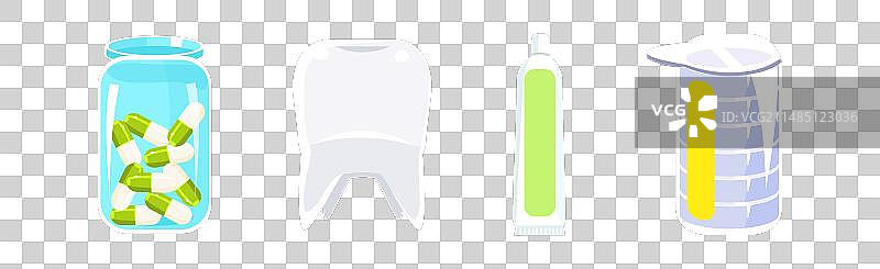 口腔卫生护理产品套装图片素材