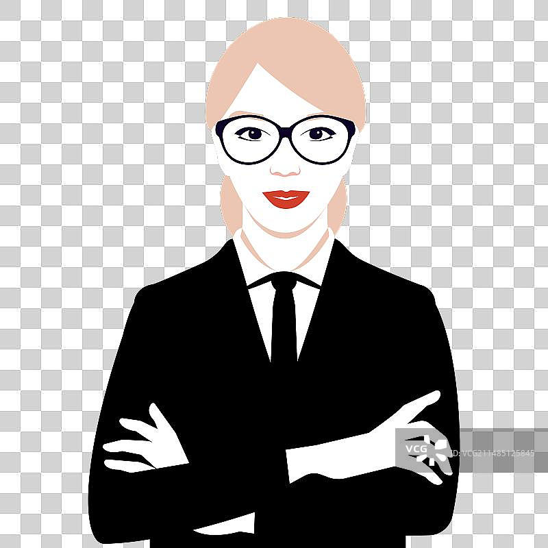 戴眼镜的商务女性肖像图片素材