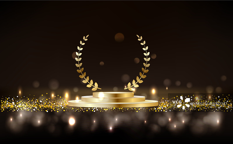 产品展示用金色领奖台图片素材