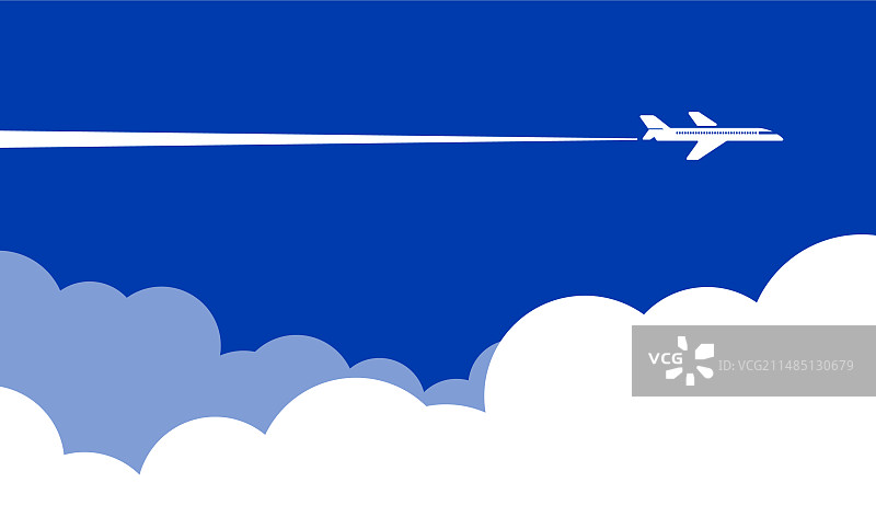 蓝天中的飞机图片素材