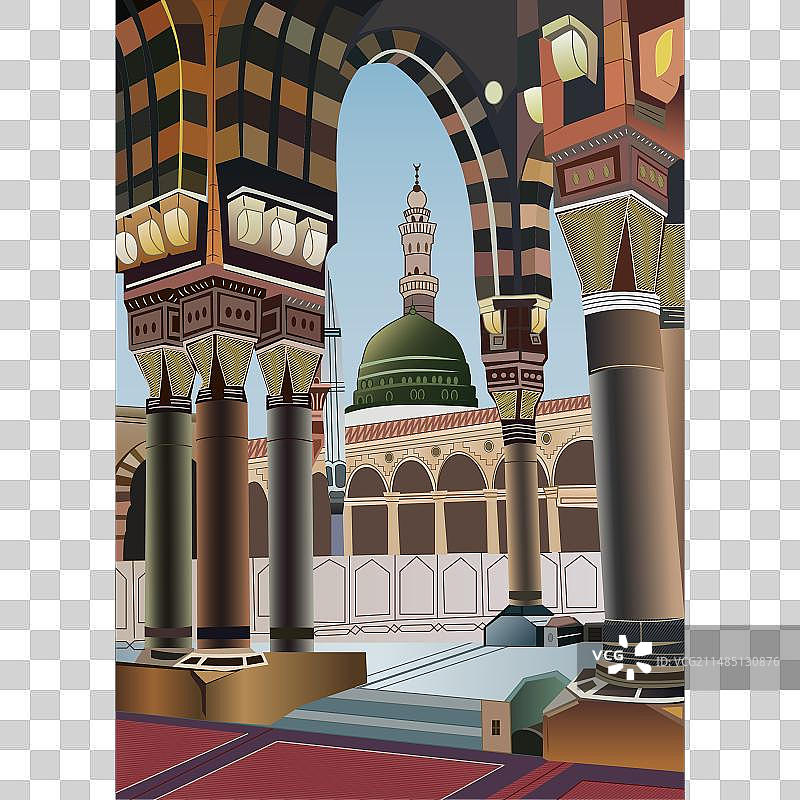 麦地那先知清真寺图片素材