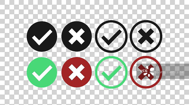 是与否或对与错或批准与拒绝图片素材