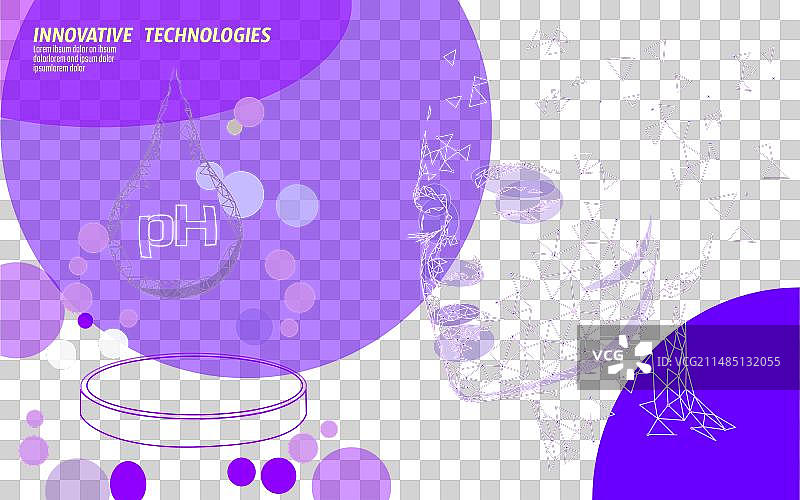 健康护肤：低多边形球体气泡图片素材