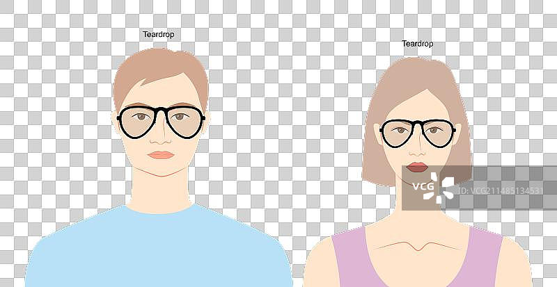 戴飞行员泪滴形眼镜的女人图片素材