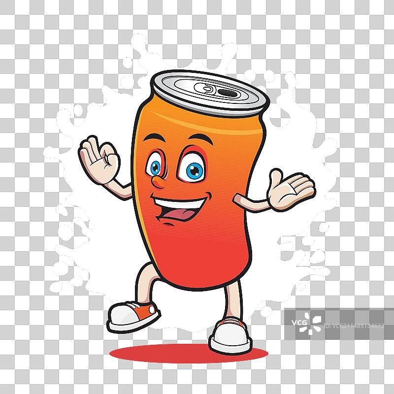 吉祥物软饮料罐设计图片素材