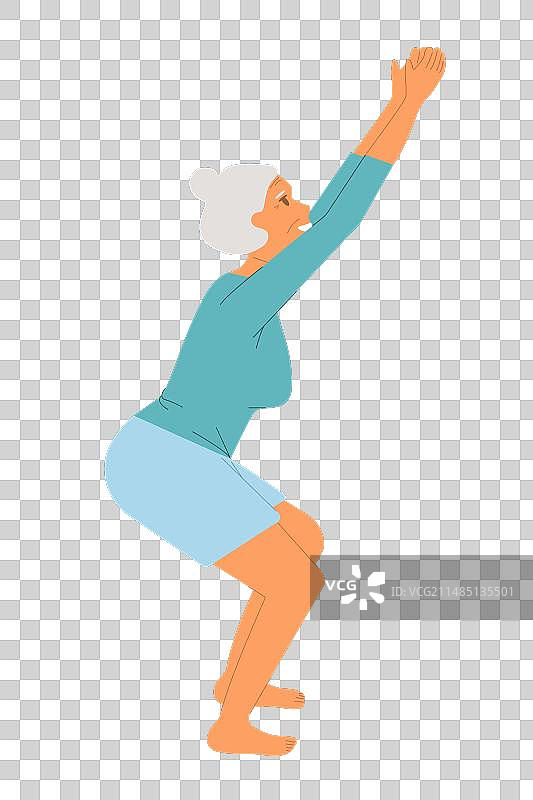 年长的女人做瑜伽图片素材