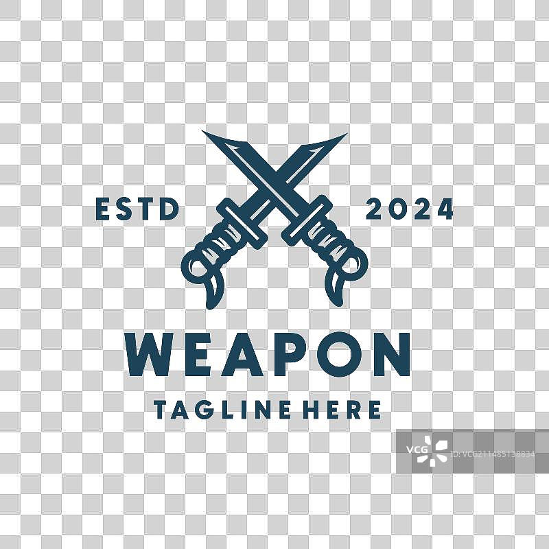 骑士剑武器logo设计图片素材