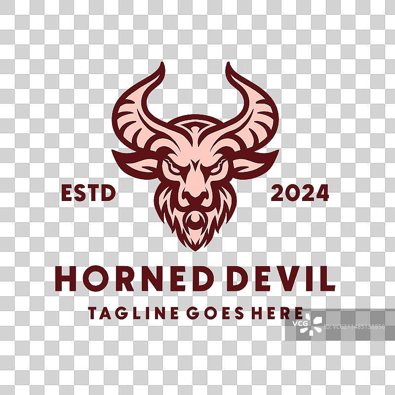 带角恶魔标志设计图片素材