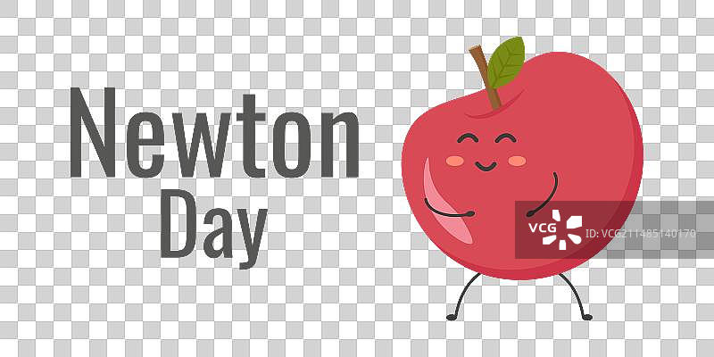 快乐的牛顿日苹果节日背景图片素材