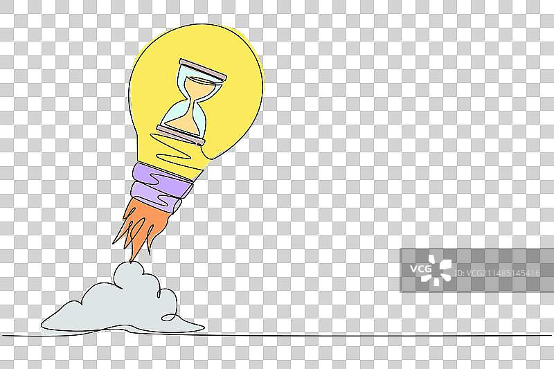 单线连续绘画：沙漏图片素材