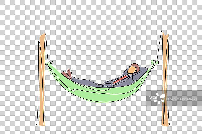 单线绘制年轻商人图片素材