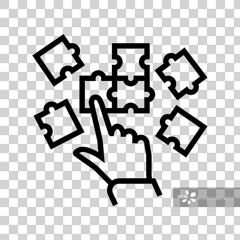 职业治疗师认知练习线条图片素材