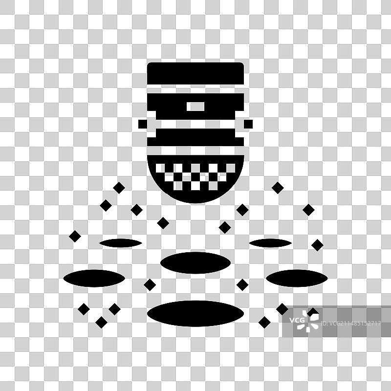 迪斯科灯光舞会标志字形图标图片素材