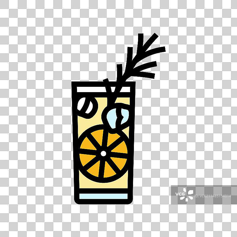 茴香酒希腊美食彩色图标图片素材