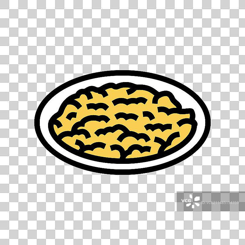 米兰烩饭意大利美食彩色图标图片素材