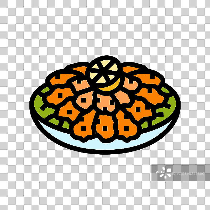 土耳其风味小扁豆肉丸彩色图标图片素材