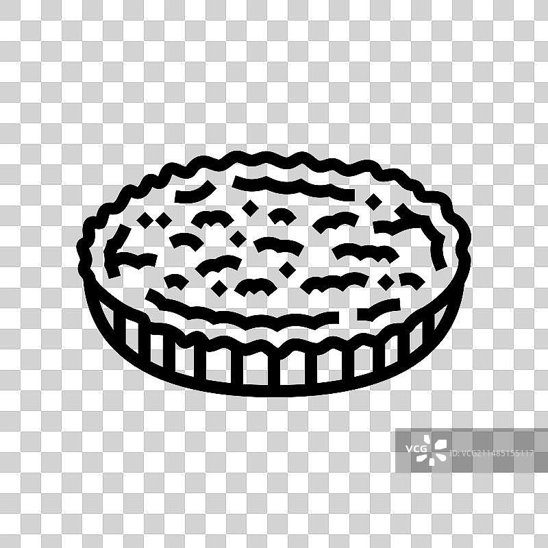 洛林乳蛋饼法式料理线条图标图片素材