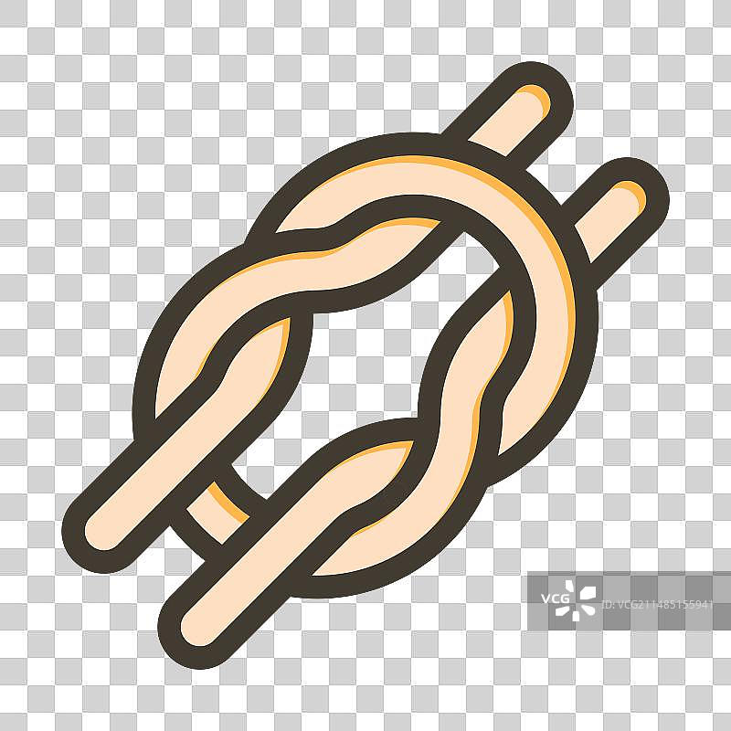 用于的礁结粗线填充颜色图标图片素材