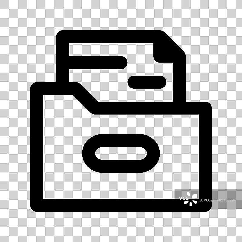 文档文件图标可编辑粗轮廓设计图片素材